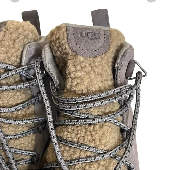 UGG Lakesider Heritage Mid Sneaker Ankle Boots Thunder Cloud Suede Size 10