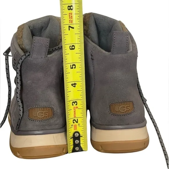 UGG Lakesider Heritage Mid Sneaker Ankle Boots Thunder Cloud Suede Size 10