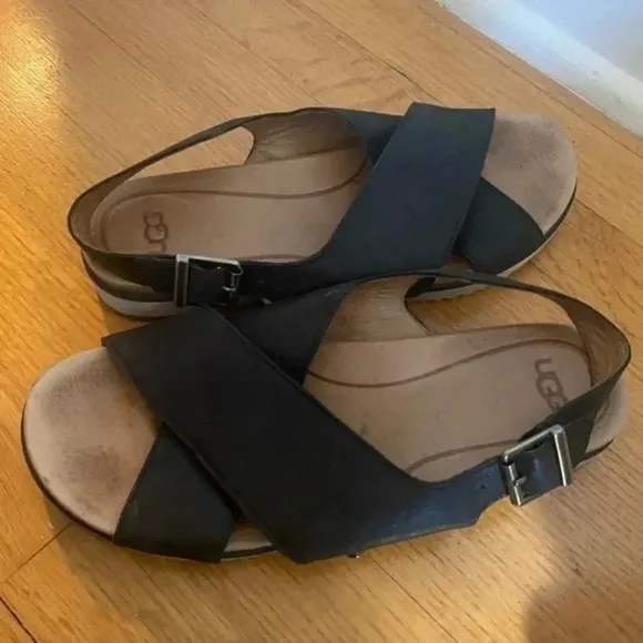 UGG Leather Slingback Sandals