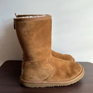 UGG Lil Sunshine II Back Zipper Tall Suede Boots Chestnut Tan Sz 4