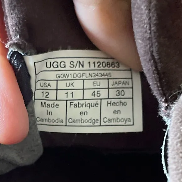 Ugg Men’s Brown Lace Up‎ Sneaker Ankle Boots 12