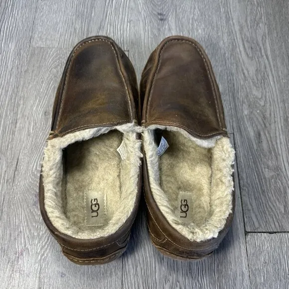 UGG Men's  Shoes ASCOT LEATHER Casual Comfort Slipper SZ 10 US