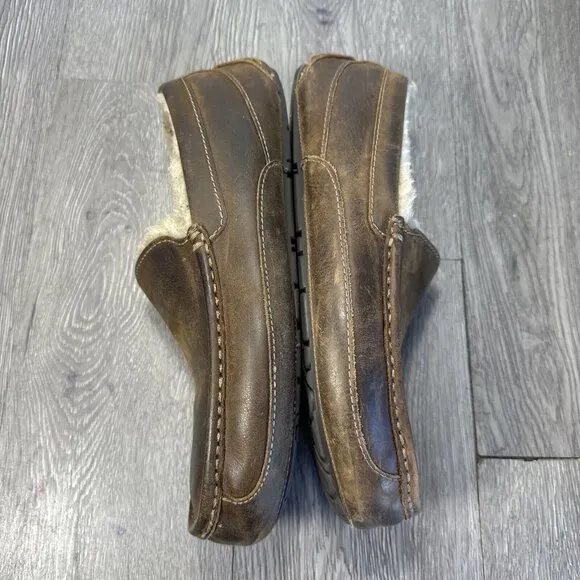 UGG Men's  Shoes ASCOT LEATHER Casual Comfort Slipper SZ 10 US