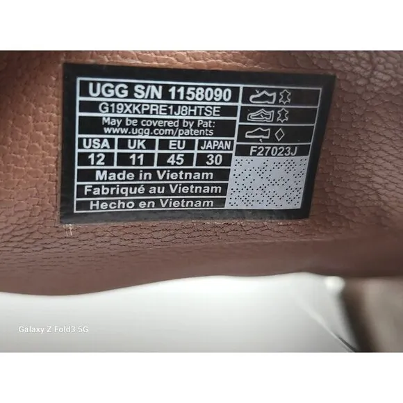 UGG Mens Union Slide Sandals Size 12 Brown Comfortable Cushioned Footbed