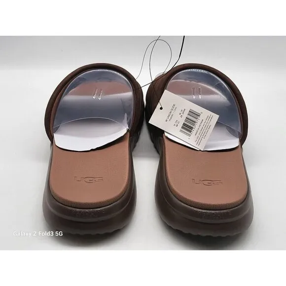 UGG Mens Union Slide Sandals Size 12 Brown Comfortable Cushioned Footbed