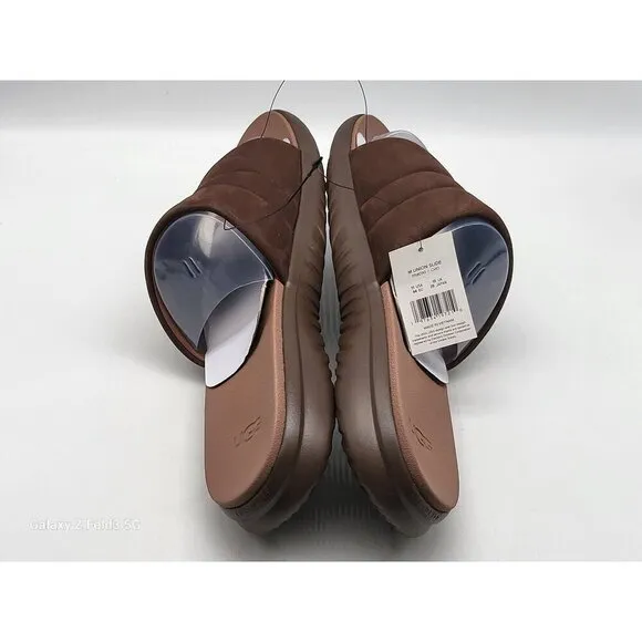 UGG Mens Union Slide Sandals Size 12 Brown Comfortable Cushioned Footbed