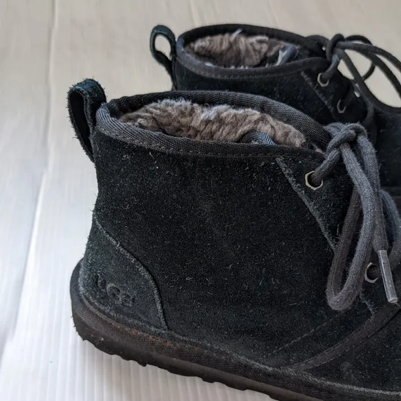 UGG Neumel Black Suede Leather Chukka Ankle Boots men's size 7