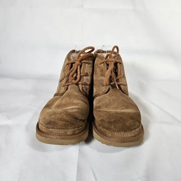 Ugg Neumel Chukka Boots Brown Suede Shearling Lined Kid's Size 6