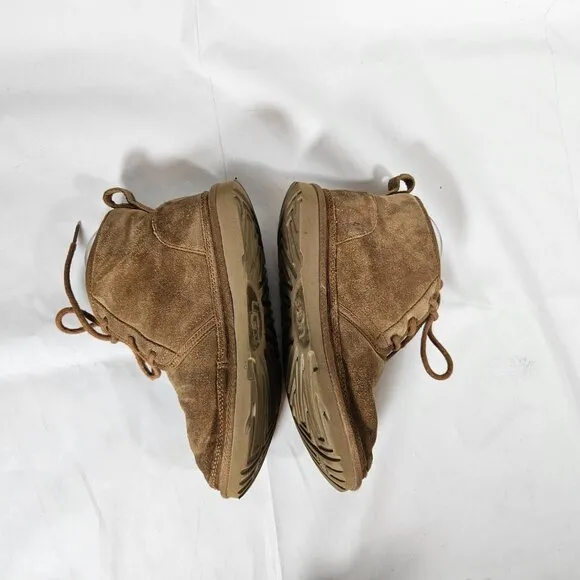 Ugg Neumel Chukka Boots Brown Suede Shearling Lined Kid's Size 6