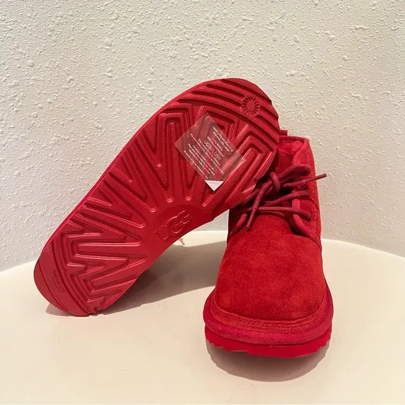 UGG Neumel Women’s Samba Red Ankle Chukka Boots Sz W 8 J 6 NWT