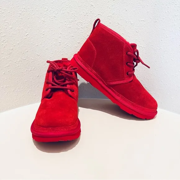 UGG Neumel Women’s Samba Red Ankle Chukka Boots Sz W 8 J 6 NWT