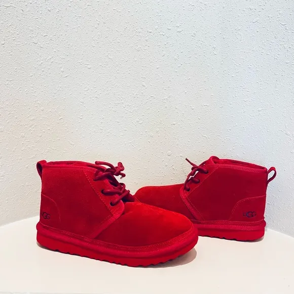UGG Neumel Women’s Samba Red Ankle Chukka Boots Sz W 8 J 6 NWT
