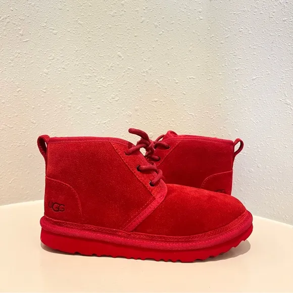 UGG Neumel Women’s Samba Red Ankle Chukka Boots Sz W 8 J 6 NWT