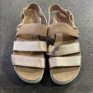 UGG platform Gold Sandals