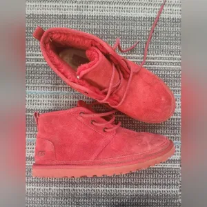 UGG Red Suede Neumel Lace Boots