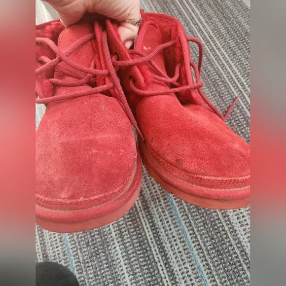 UGG Red Suede Neumel Lace Boots