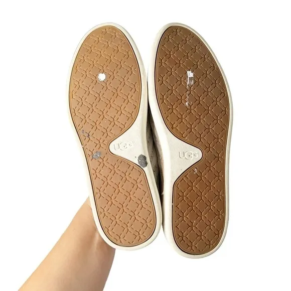 UGG Sammy Knit Trainer Gray Slip On Flat Casual Shoes