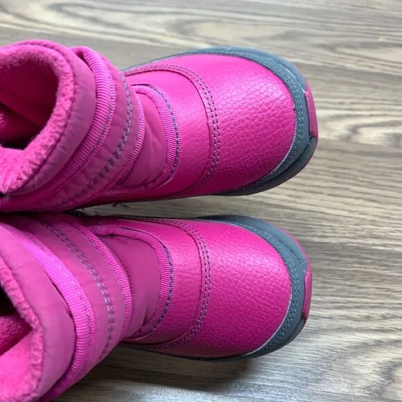 UGG Snow Boots Taney Pink Waterproof Faux Fur Insole Fuchsia Toddler Size 8