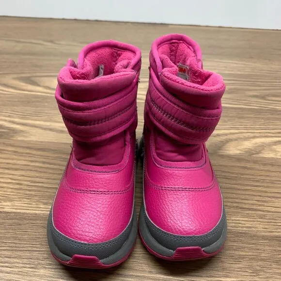 UGG Snow Boots Taney Pink Waterproof Faux Fur Insole Fuchsia Toddler Size 8