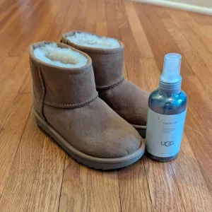UGG Tan Suede Boots with Protector Spray
