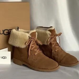 UGG Weylyn Suede Lace Up Sherpa Boots