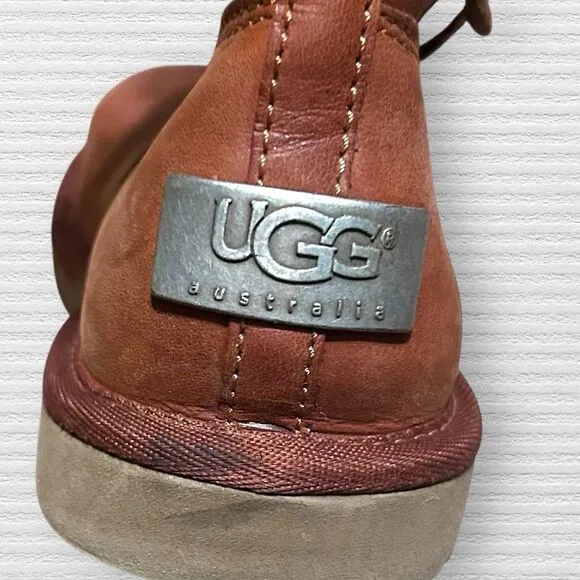 UGG Women's Tall Lace-Up Suede Boots Brown Size 5