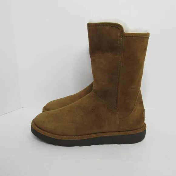 UGG ABREE MINI ZIP BOOTS CHESTNUT