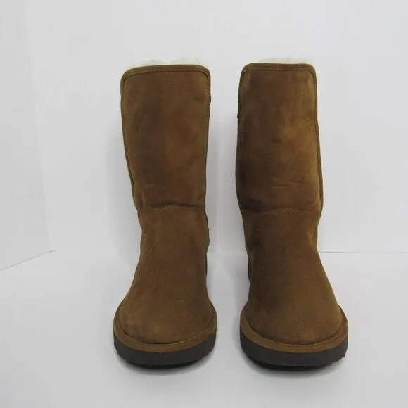 UGG ABREE MINI ZIP BOOTS CHESTNUT