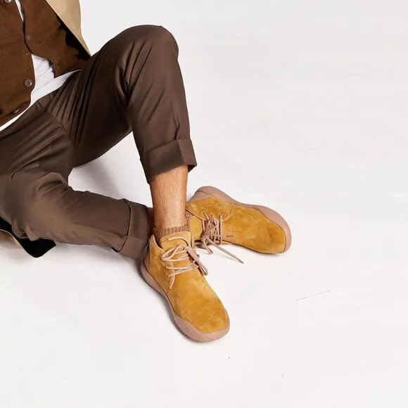 UIN Men's Ankle Chelsea Boots Casual Lace Up Shoes(BILBAO KHAKI ) New No Box