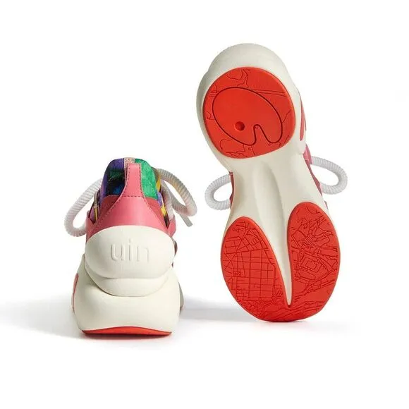 UIN Women's Walking Shoes Casual Travel Fashion Sneakers(COLORFUL RHYME)