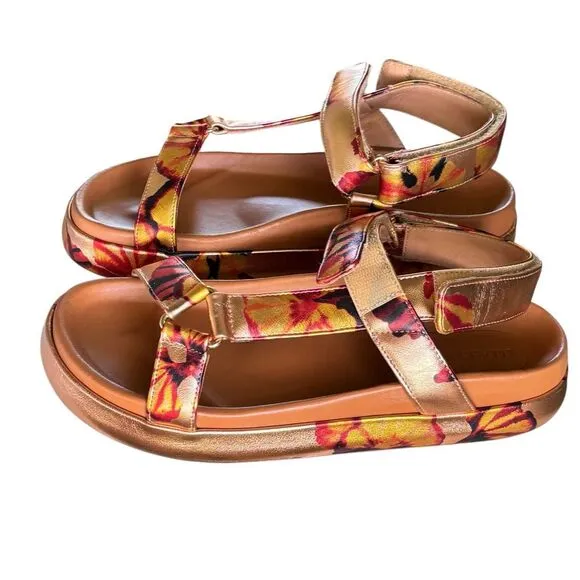 ULLA JOHNSON Astra Sandal in Rose Gold Leather NWB Size 37