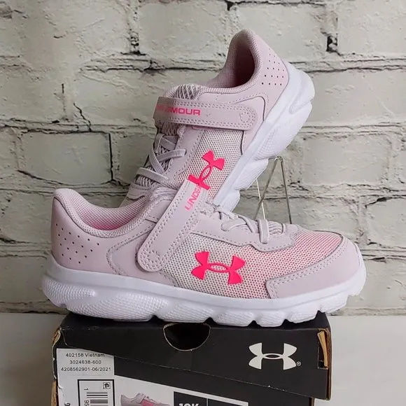 UNDER ARMOUR 'ASSERT 9' ATHLETIC RUNNING SHOES &quot;ELECTRIC PINK&quot;