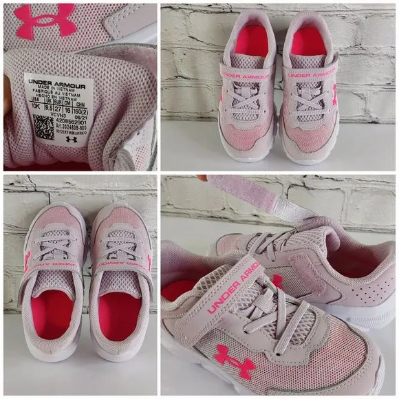 UNDER ARMOUR 'ASSERT 9' ATHLETIC RUNNING SHOES &quot;ELECTRIC PINK&quot;