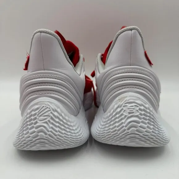Under Armour Curry Flow 9 Basketball Shoes White/Red Mesh Mens 11 Womens 12.5