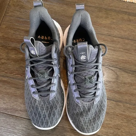 Under Armour Curry Team Pitch Grey 10 Basketball Shoes Athletic Sneakers Mens