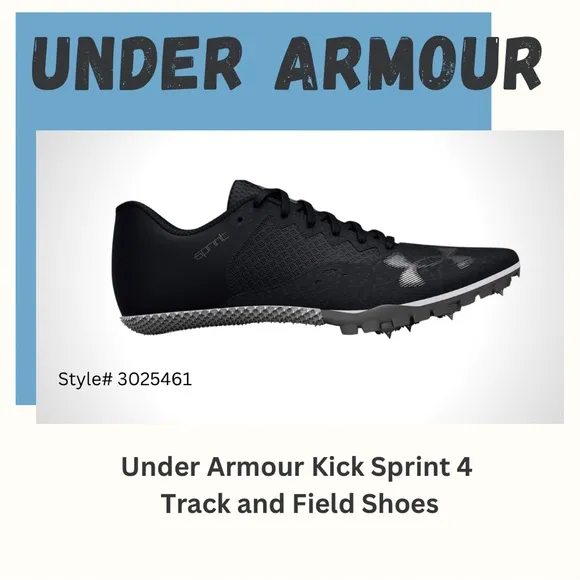 UNDER ARMOUR Kick Sprint 4 Track and Field Spikes, Track Running Shoes