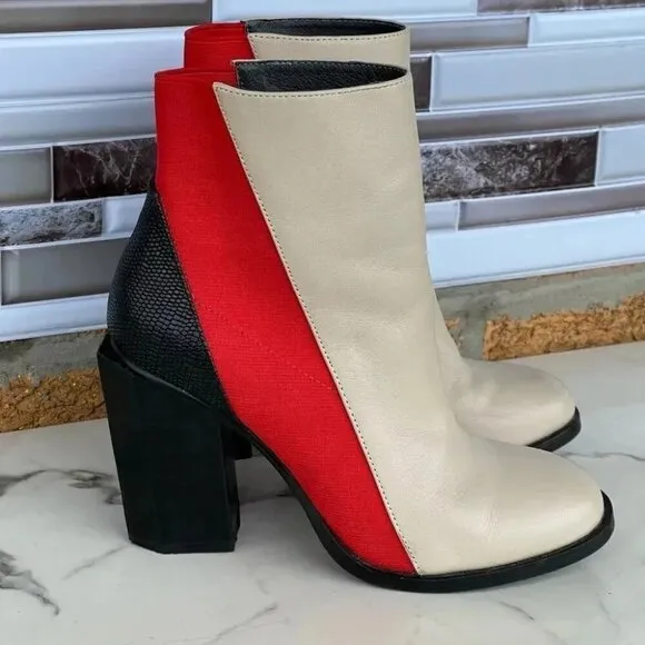 UNITED NUDE Tetra Mist/Hot Red/Black boots size 7