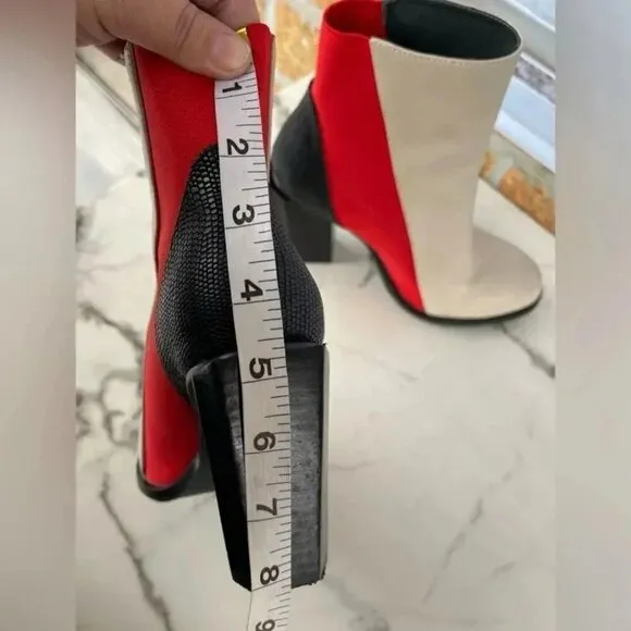 UNITED NUDE Tetra Mist/Hot Red/Black boots size 7