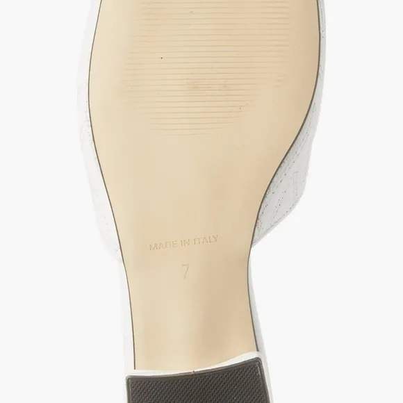 Valentino By Mario Valentino White Slide Sandals NWB&amp;T
