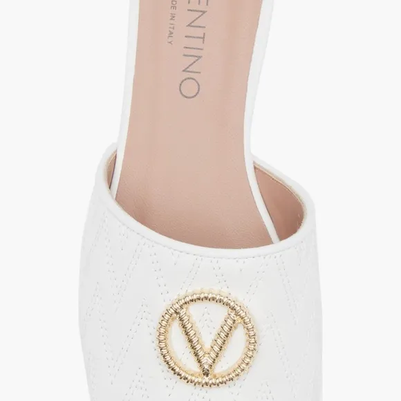 Valentino By Mario Valentino White Slide Sandals NWB&amp;T