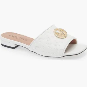 Valentino By Mario Valentino White Slide Sandals NWB&amp;T