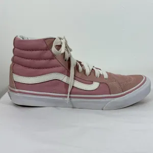 Vans Off The Wall Old Skool Sk8 Hi-Pig Shoes 9 Suede High Tops Pink Sneaker