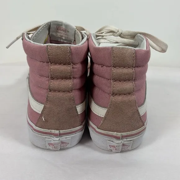 Vans Off The Wall Old Skool Sk8 Hi-Pig Shoes 9 Suede High Tops Pink Sneaker