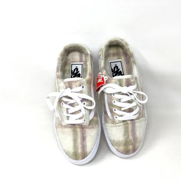 VANS Old Skool Mule Sneakers Soft Plaid Low Top Canvas Women's VN0A4P3Y98A