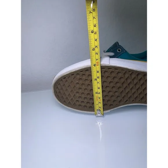 Vans Old Skool Pro Mens Sz 10 Deep Teal/Columbia/Yellow Skate Shoes Suede Canvas