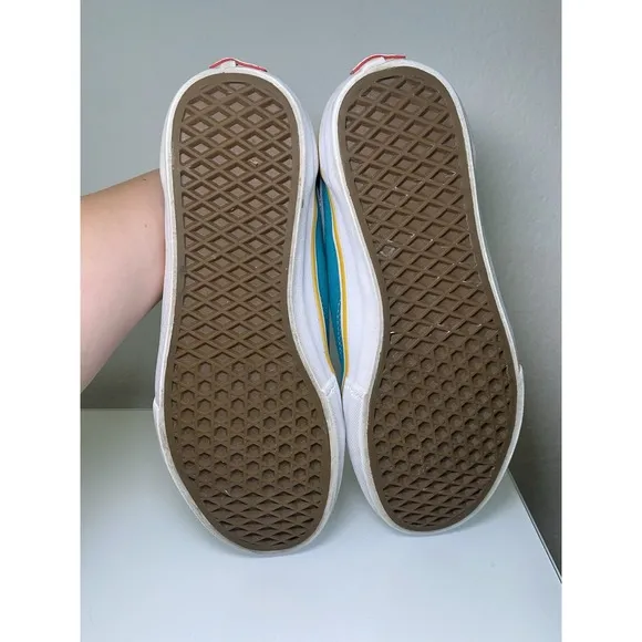 Vans Old Skool Pro Mens Sz 10 Deep Teal/Columbia/Yellow Skate Shoes Suede Canvas