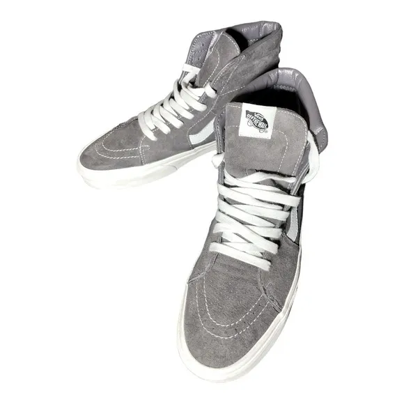 Vans Sk8-Hi Pig Suede Rabbit/Snow White Men Size 12