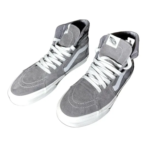 Vans Sk8-Hi Pig Suede Rabbit/Snow White Men Size 12