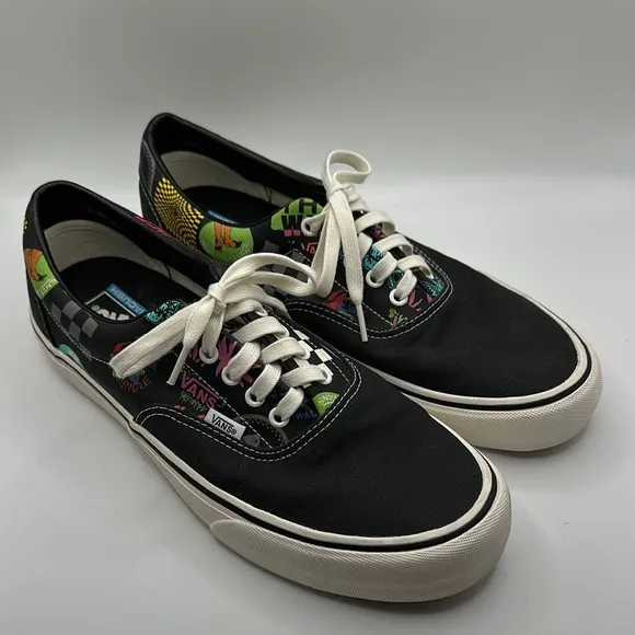 Vans Sz 12 Era Surf Black Graphic Sneakers