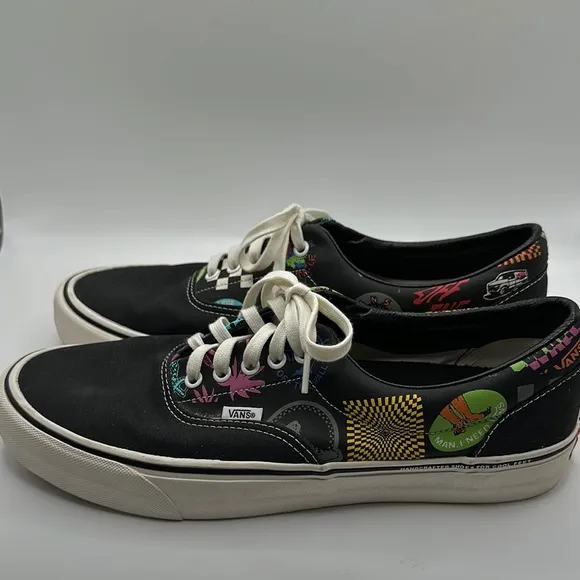 Vans Sz 12 Era Surf Black Graphic Sneakers